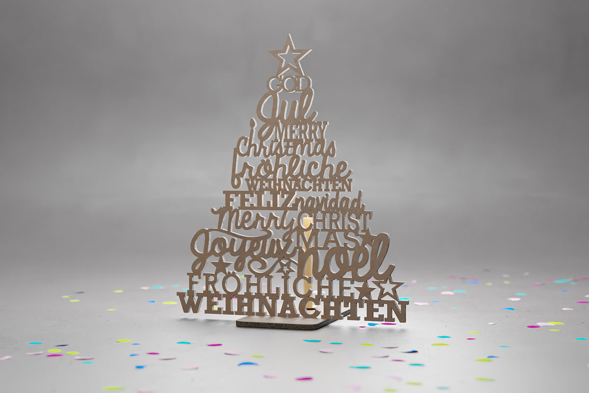 Weihnachtsbaum Typo