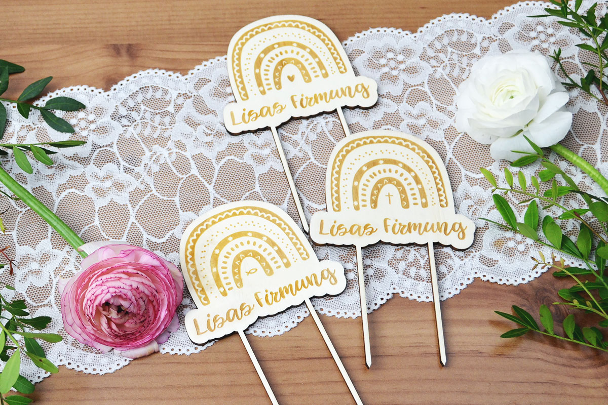 Personalisierte Cake-Topper zur Firmung