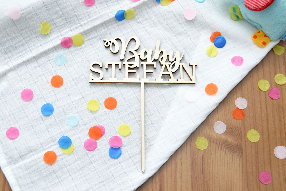 Cake-Topper zur Geburt