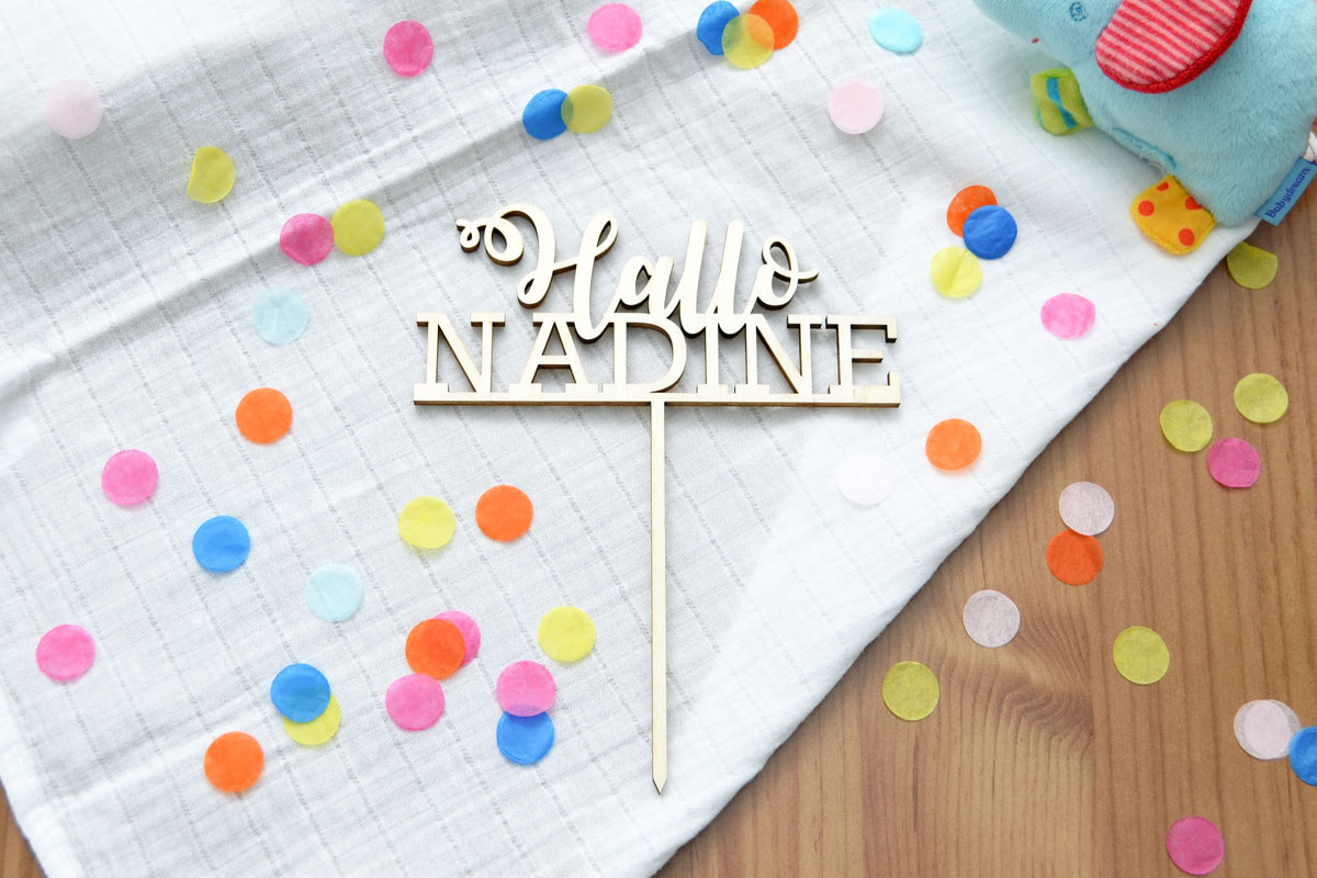 Cake-Topper zur Geburt