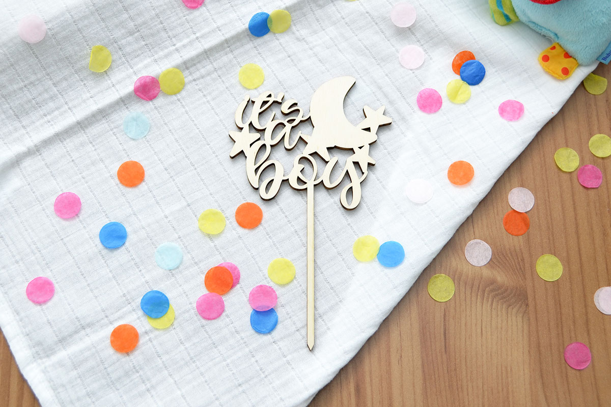 Cake-Topper zur Geburt: It's a boy!