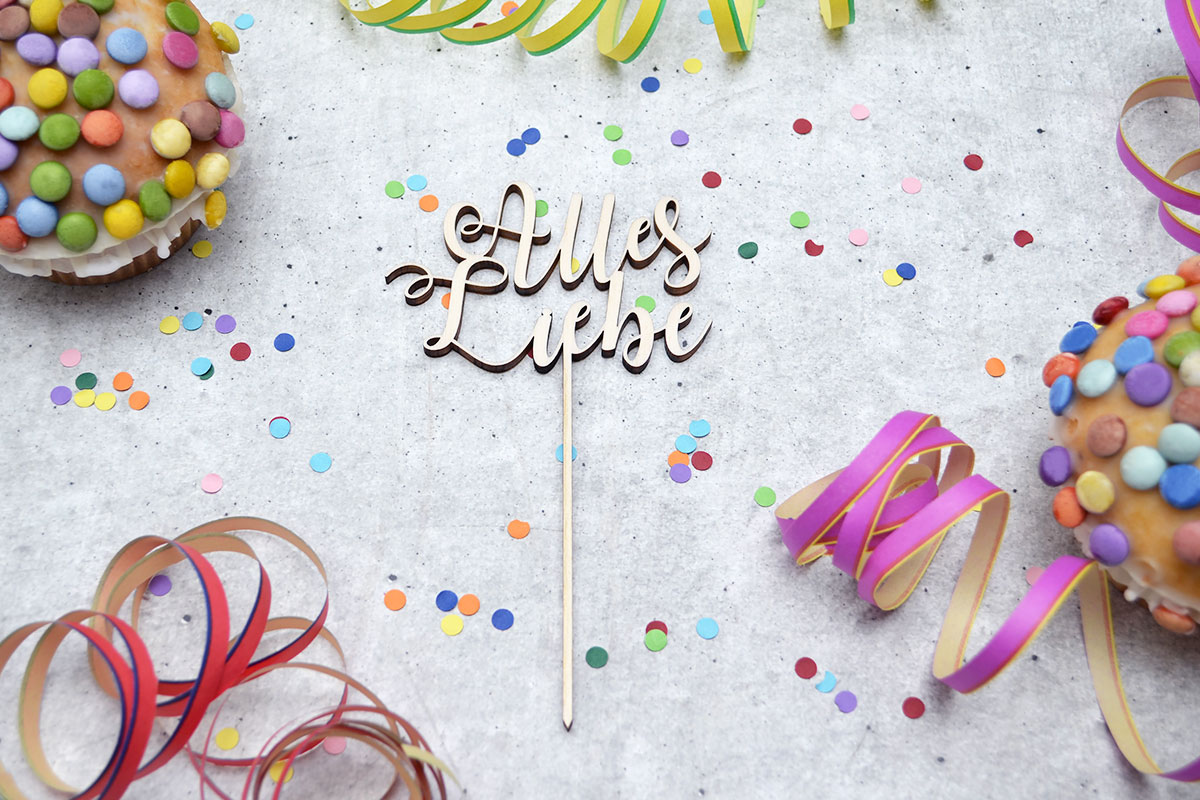 Cake-Topper zum Geburtstag
