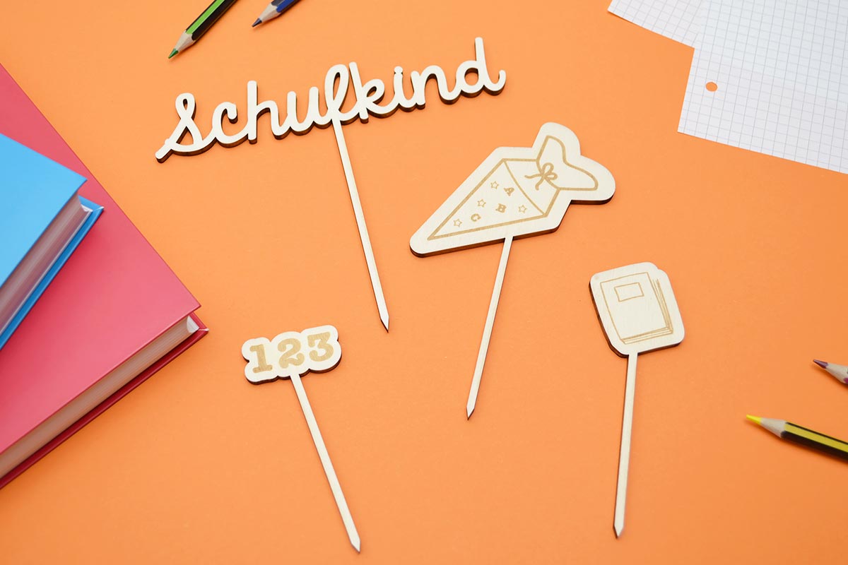 Cake Topper Set zur Einschulung
