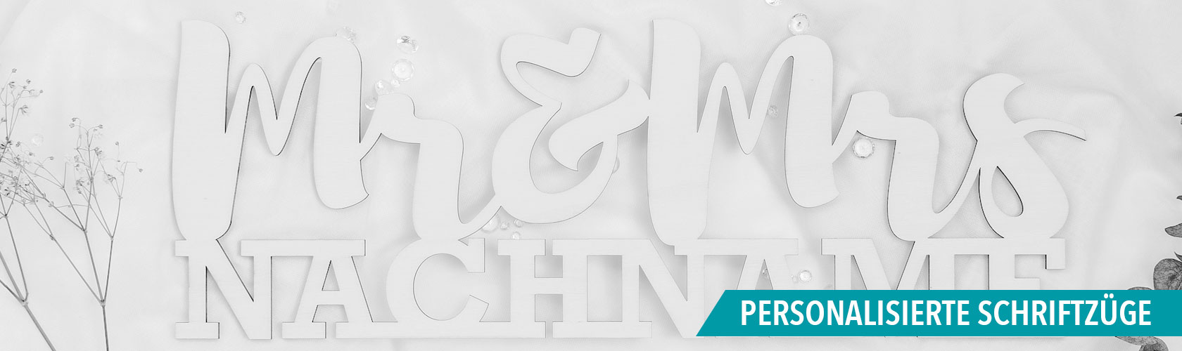 Kategorie Hochzeit Personalisierte Schriftzüge
