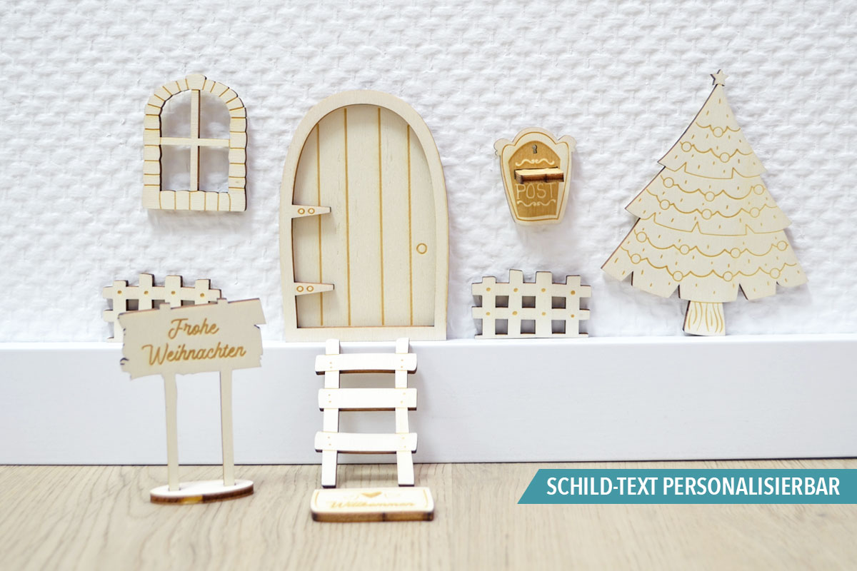 Wichteltür-Set mit Weihnachtsbaum