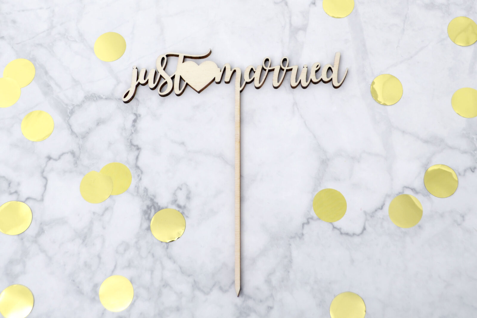 Cake-Topper "just married"