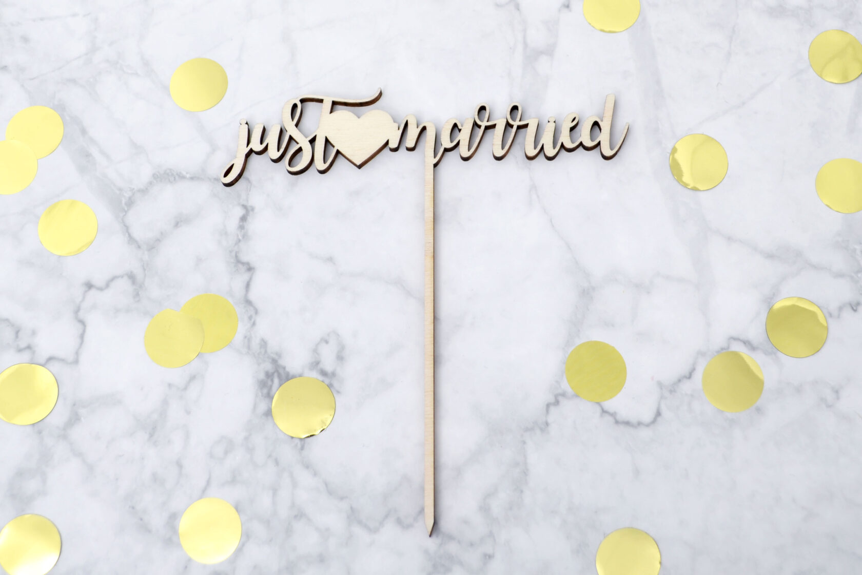 Cake-Topper "just married"