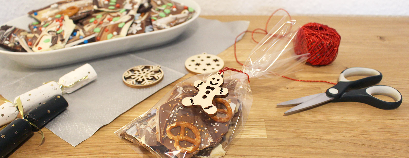 Weihnachtliche Bruchschokolade